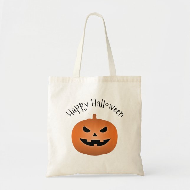 Bolso De Tela Feliz Halloween Hauned Jack O Lantern Pumpkin (Frente)
