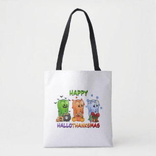 Bolso De Tela feliz halloween navidades de acción de gracias div