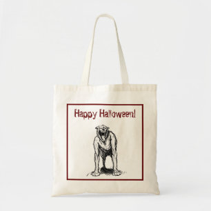 Bolso De Tela Feliz Halloween Scary Spooky Demon Hell Dog
