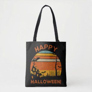 Bolso De Tela Feliz Hallowen Retro Vintage