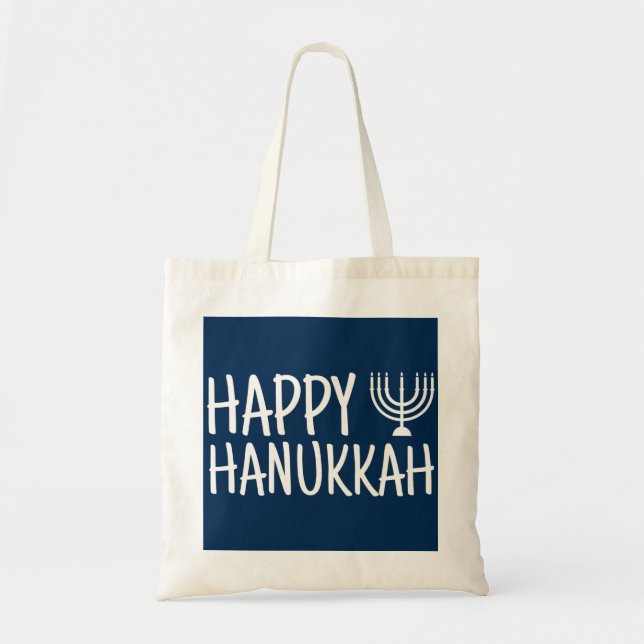 Bolso De Tela Feliz Hanukkah (Frente)