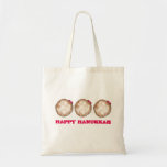 Bolso De Tela Feliz Hanukkah Chanukah Jelly Donut Doughnut<br><div class="desc">Cuenta con un ilustracion original de un donut de gelatina con azúcar en polvo. ¡Perfecto para Hanukkah! ¿No ves lo que estás buscando? ¿Necesita ayuda con la personalización? Contacte con Rebecca para que tenga algo diseñado para usted.</div>