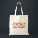 Bolso De Tela Feliz Hanukkah Chanukah Jelly Donut Doughnut<br><div class="desc">Cuenta con un ilustracion original de un donut de gelatina con azúcar en polvo. ¡Perfecto para Hanukkah! ¿No ves lo que estás buscando? ¿Necesita ayuda con la personalización? Contacte con Rebecca para que tenga algo diseñado para usted.</div>