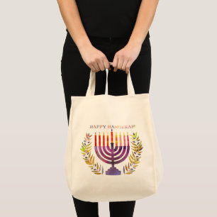Bolso De Tela Feliz Hanukkah Tote Bag