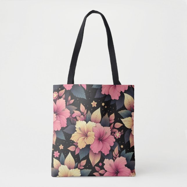 Bolso De Tela Feliz Hibisco (Anverso)