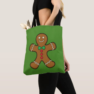 Bolso De Tela Feliz hombre de pan de jengibre