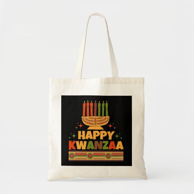 Bolso De Tela Feliz Kwanzaa (Frente)