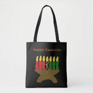 Bolso De Tela Feliz Kwanzaa Kinara