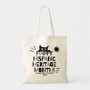 Bolso De Tela ¡Feliz Mes de la Herencia Hispana! - Gracioso gato