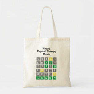 Bolso De Tela Feliz Mes de Terapia Física Personalizado Wordle