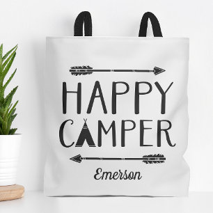 Bolso De Tela Feliz Monogramo a los niños de camper