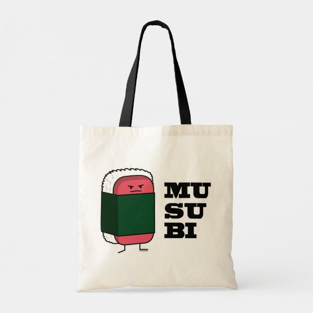 Bolso De Tela Feliz Musubi Sushi Nori en Hawái (Reverso)