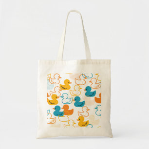 Bolso De Tela Feliz Natación de un Paddling Ducks Pattern II