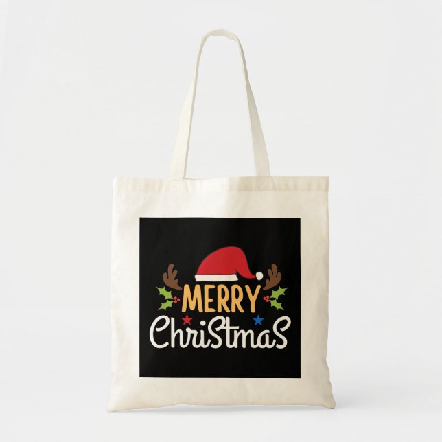 Bolso De Tela Feliz Navidad (Frente)