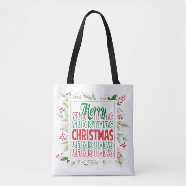 Bolso De Tela Feliz Navidad (Anverso)