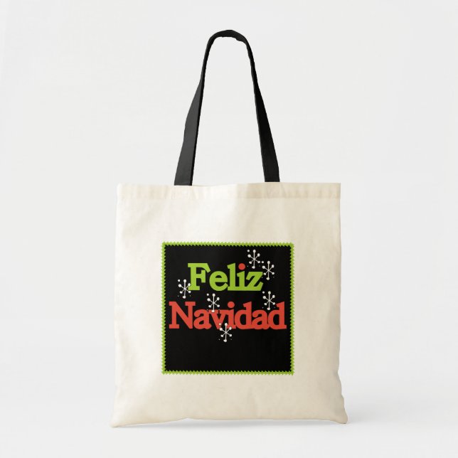 Bolso De Tela Feliz Navidad (Frente)