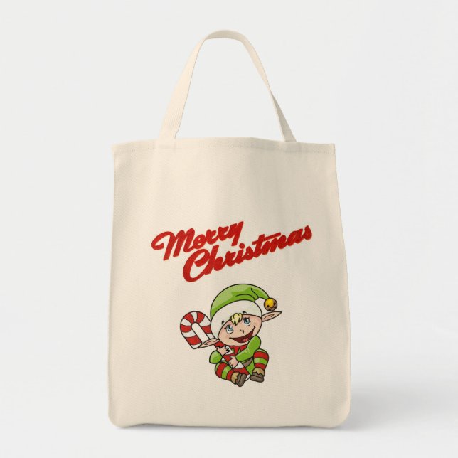 Bolso De Tela Feliz Navidad (Frente)