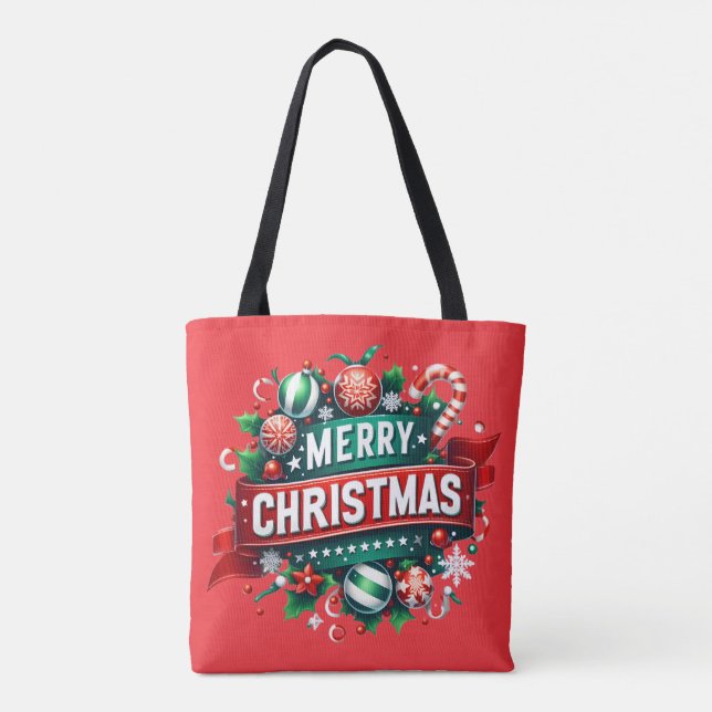 Bolso De Tela Feliz Navidad (Reverso)