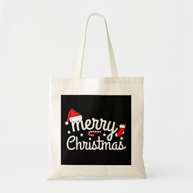Bolso De Tela Feliz Navidad (Frente)