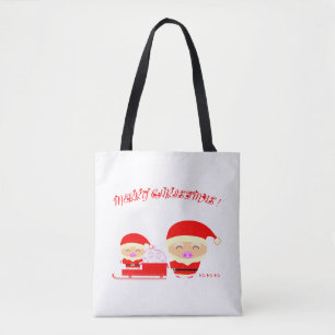 Bolso De Tela Feliz Navidad