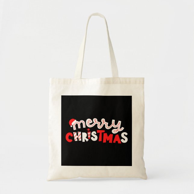Bolso De Tela Feliz Navidad (Frente)