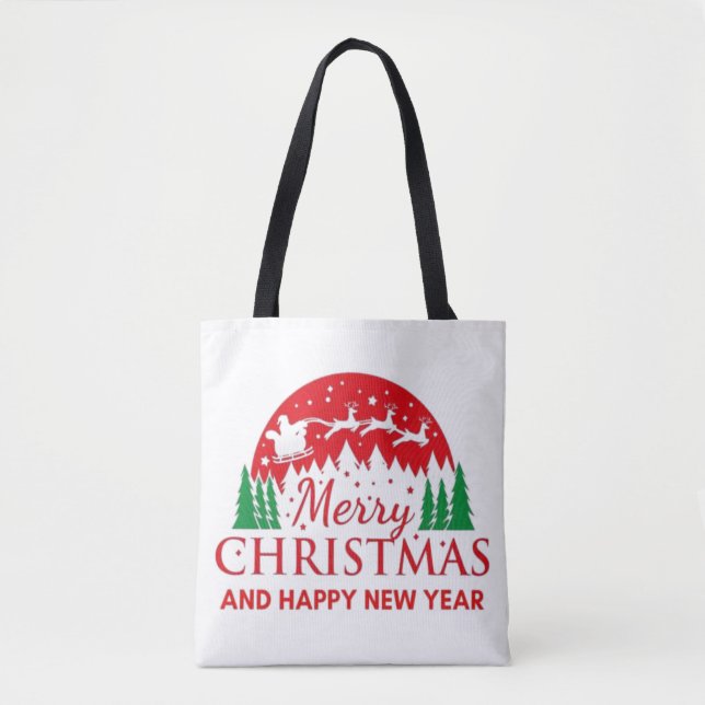 Bolso De Tela Feliz Navidad (Anverso)