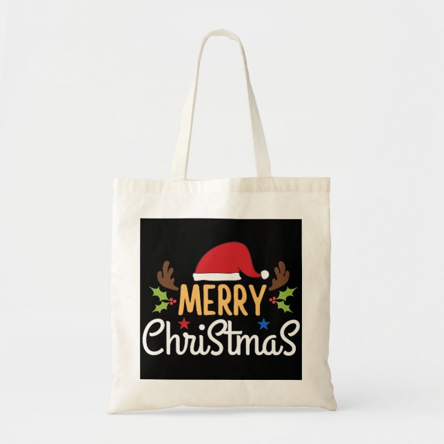 Bolso De Tela Feliz Navidad (Frente)