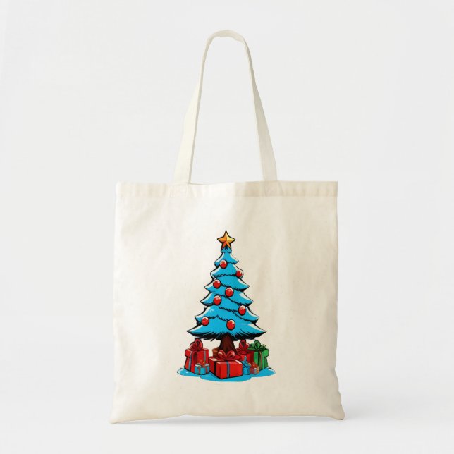 Bolso De Tela Feliz Navidad 3D (Frente)