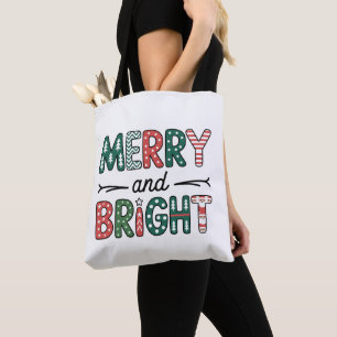 Bolso De Tela Feliz Navidad A Navidades Brillantes