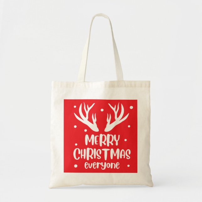 Bolso De Tela Feliz Navidad a Todos (Frente)