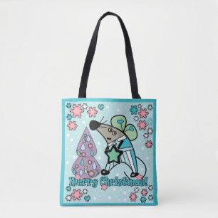 Bolso De Tela Feliz Navidad Año Nuevo Símbolo Mouse Personalizad