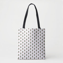 Bolso De Tela Feliz Navidad. Árbol (diseño 1) con regalos