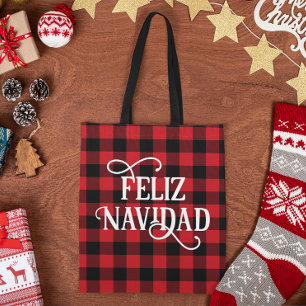 Bolso De Tela Feliz Navidad Buffalo