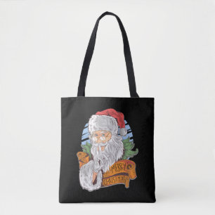 Bolso De Tela Feliz Navidad con Papá Noel