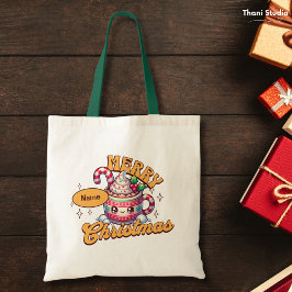 Bolso De Tela Feliz Navidad Cute Hot Chocolate Mug Family
