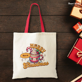 Bolso De Tela Feliz Navidad Cute Hot Chocolate Mug Family