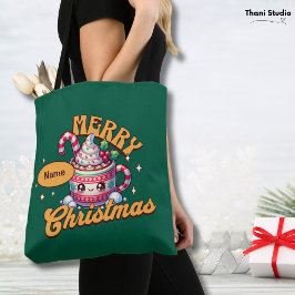 Bolso De Tela Feliz Navidad Cute Hot Chocolate Mug Family
