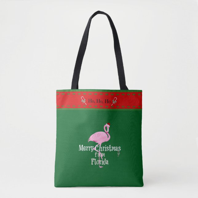 Bolso De Tela Feliz Navidad desde Florida (Anverso)