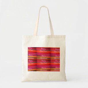 Bolso De Tela Feliz Navidad Feliz Año Nuevo Diseño de Colores