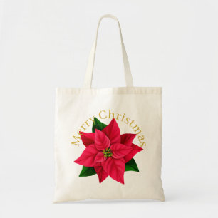 Bolso De Tela Feliz Navidad Feliz Año Nuevo Estrella de Poinsett