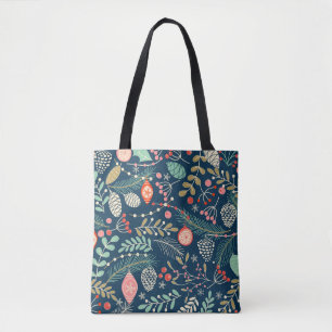 Bolso De Tela Feliz Navidad, Feliz Año Nuevo patrón ininterrumpi