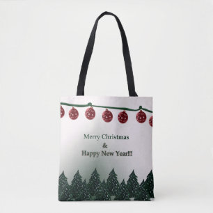 Bolso De Tela Feliz Navidad, feliz Tote de Año Nuevo