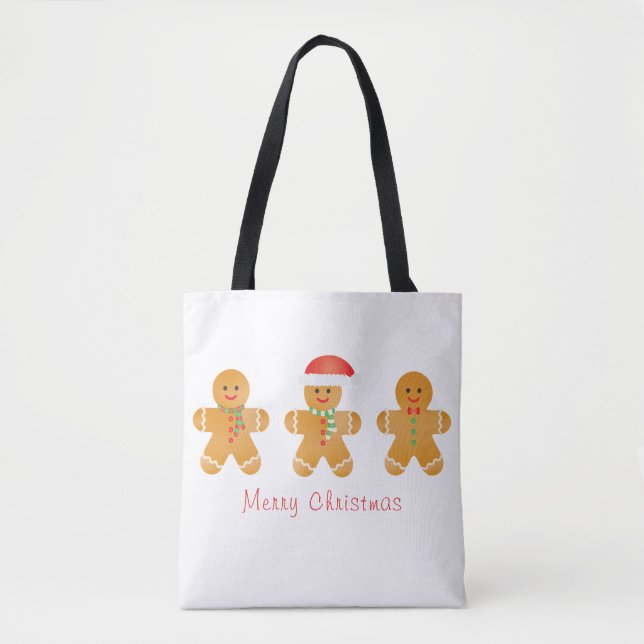 Bolso De Tela Feliz Navidad Gingpanes (Anverso)