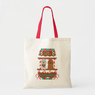 Bolso De Tela Feliz Navidad Goldendoodles Holiday Stand Dogs