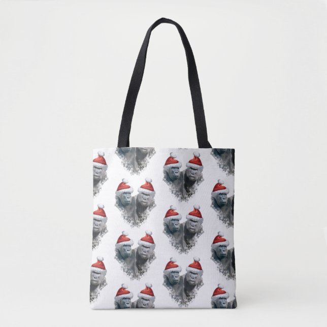 Bolso De Tela Feliz Navidad Gorila (Anverso)