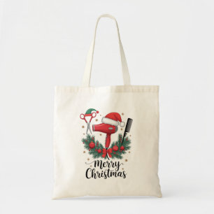Bolso De Tela Feliz Navidad Hairstylista Hairdresser Xmas Hair