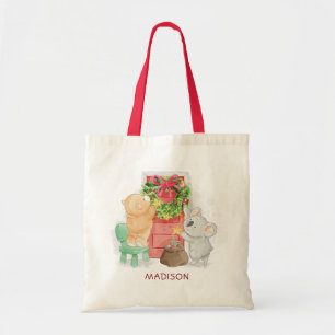 Bolso De Tela Feliz Navidad Koala Bear Personalizado