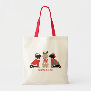 Bolso De Tela Feliz Navidad Labrador Recuperar Perros