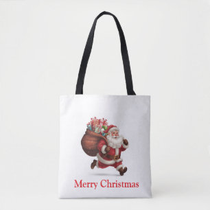 Bolso De Tela Feliz Navidad Papá Noel