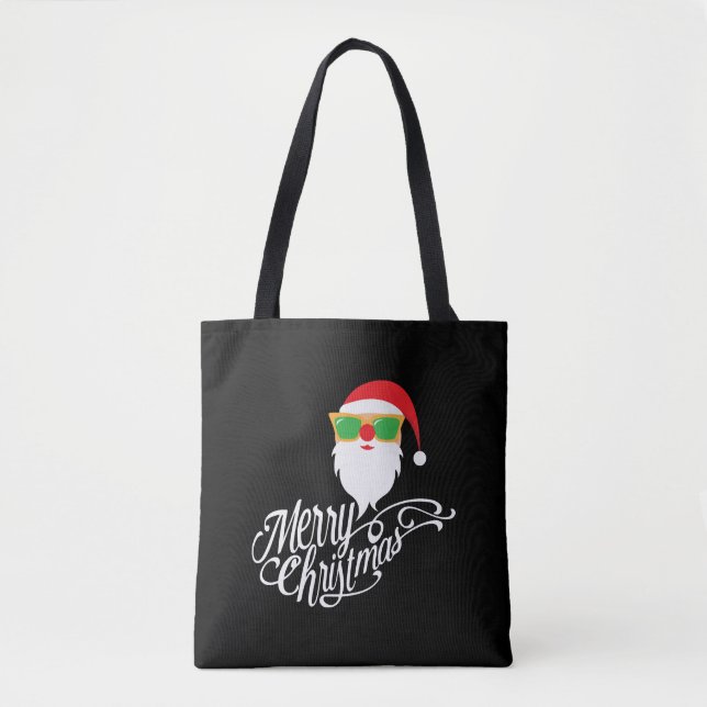 Bolso De Tela Feliz Navidad Santa (Anverso)